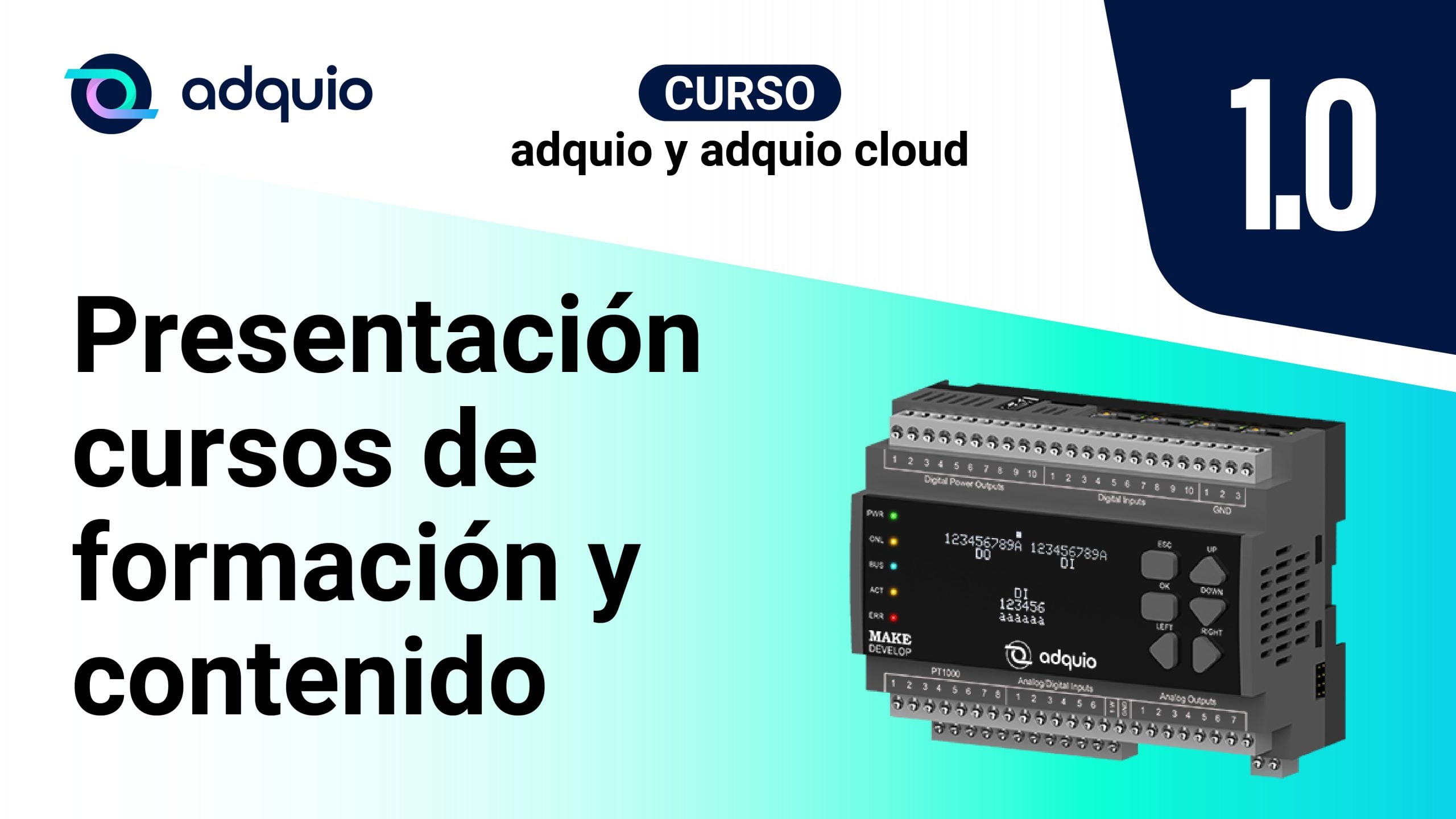 Curso Adquio: Presentación de contenido