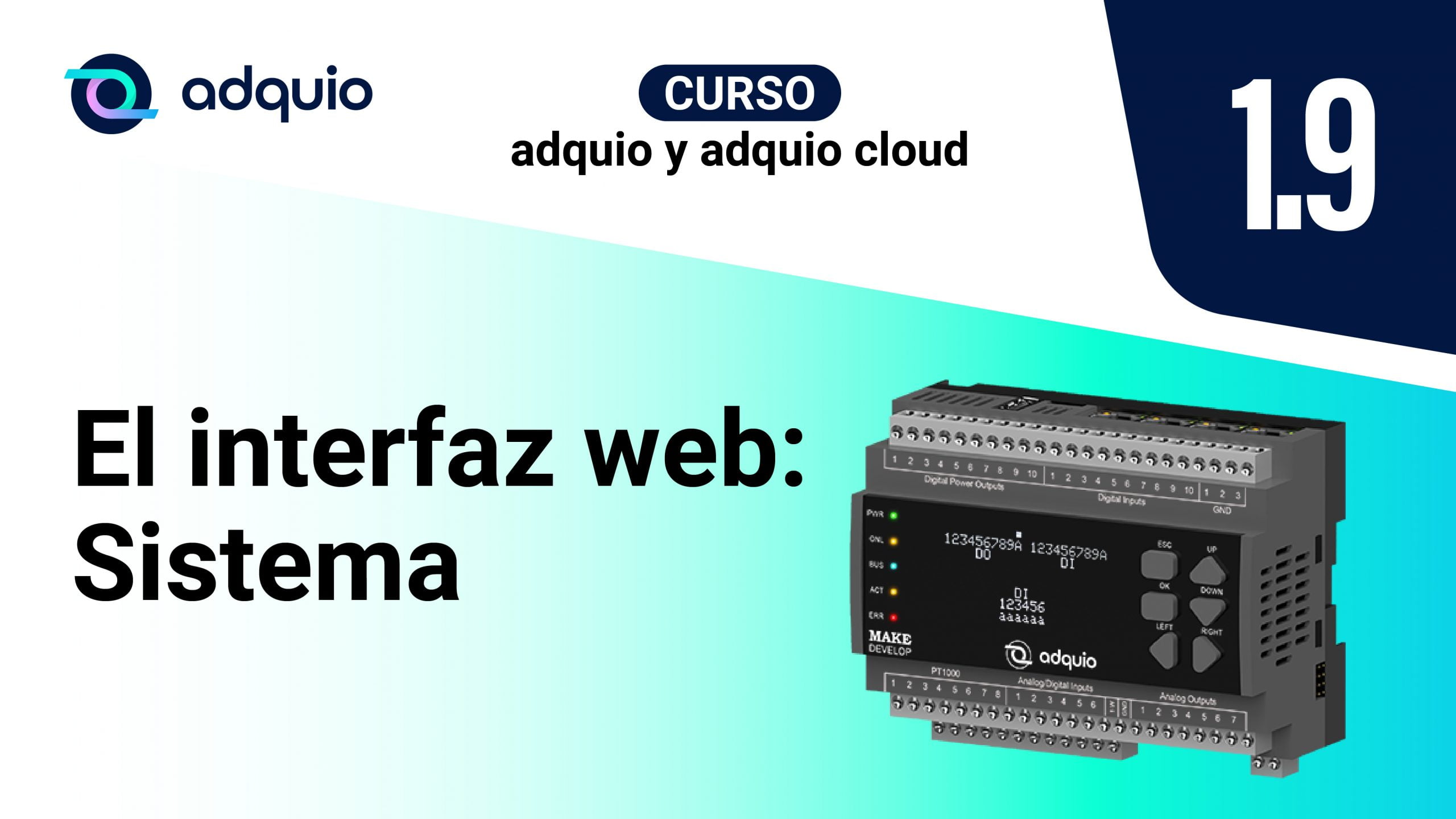 Curso Adquio: Interfaz web, sistema