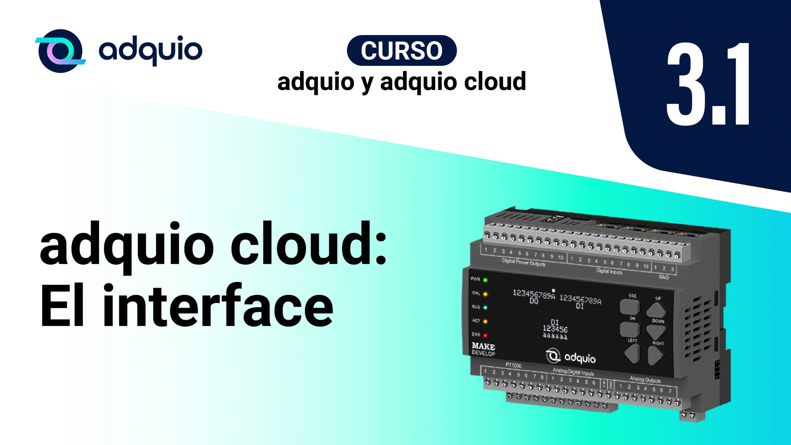 Curso Adquio Cloud: El interface.