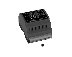 vista trasera del módulo modbus de 8 sondas PT1000