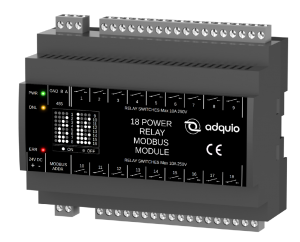 Modulo de 18 relés controlables por modbus RTU