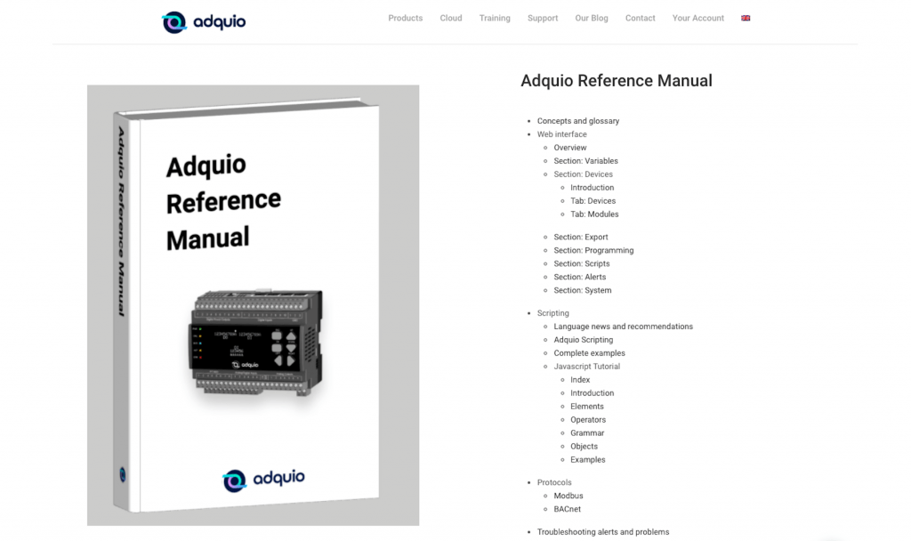 Documentación de Adquio ya disponible en Inglés