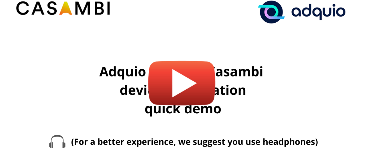 Integración con Adquio de dispositivos no Casambi
