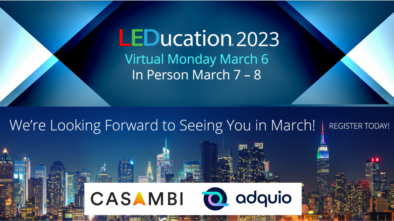 Adquio will be at the LEDucation fair in New York City Adquio