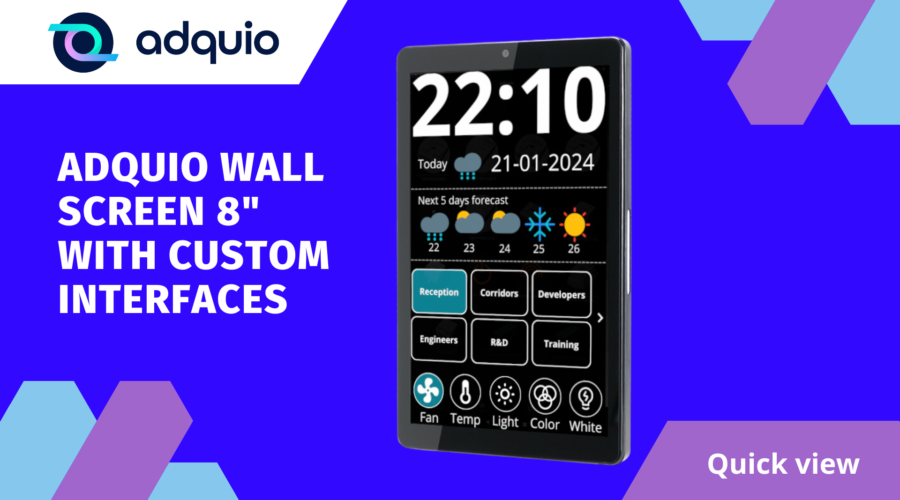 Adquio Wall Screen 8" with custom interface