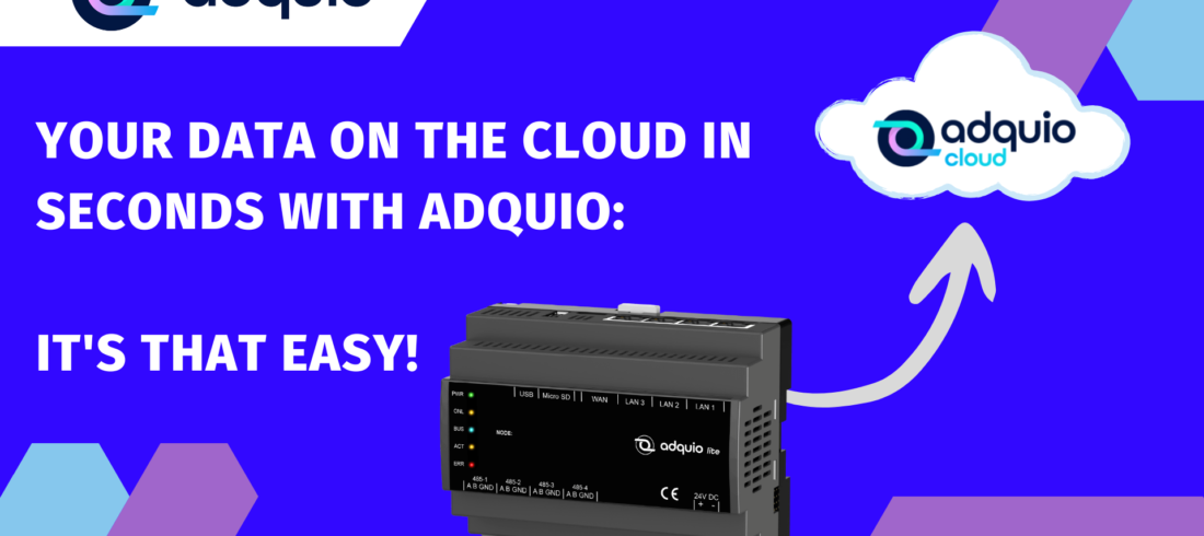 Your data in the cloud in seconds with Adquio – it's that easy!