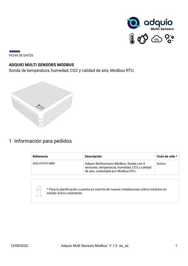 Primera página — Adquio Multi Sensors