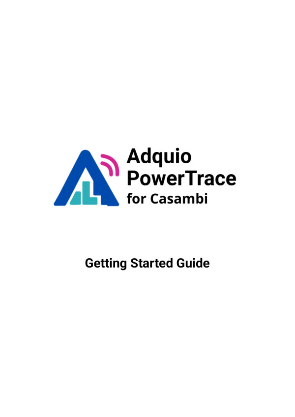 First page — Adquio PowerTrace for Casambi