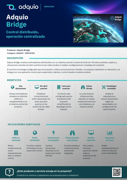 Adquio Bridge · Portada del catálogo