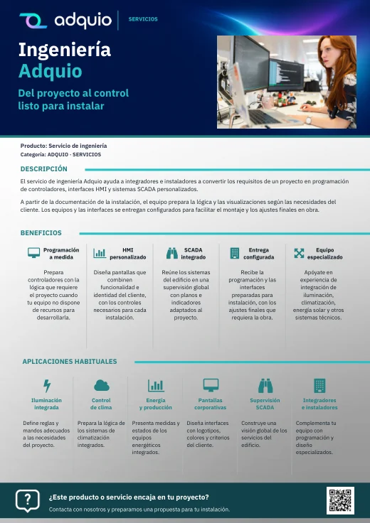 Servicio de ingeniería · Portada del catálogo