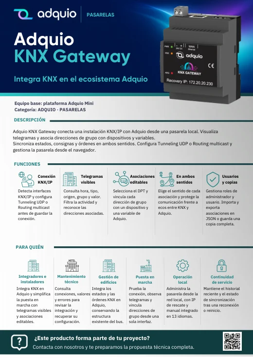 Adquio KNX Gateway · Portada del catálogo