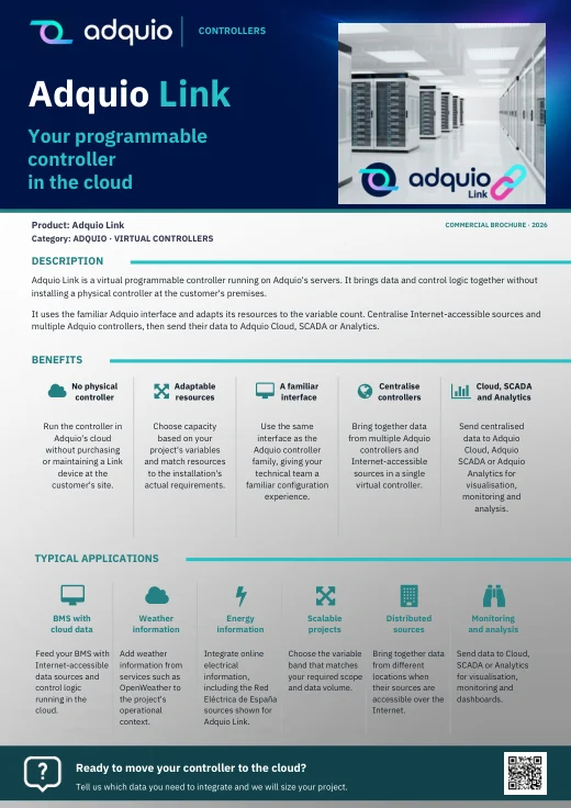 Adquio Link · Brochure cover