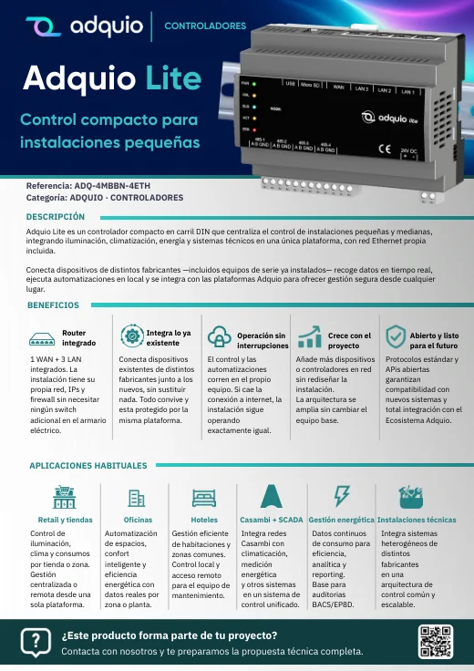 Adquio Lite · Portada del catálogo