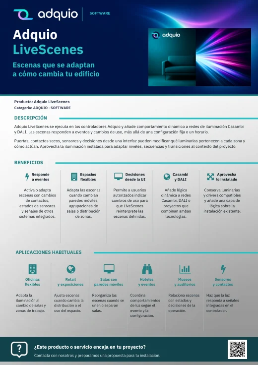 Adquio LiveScenes · Portada del catálogo