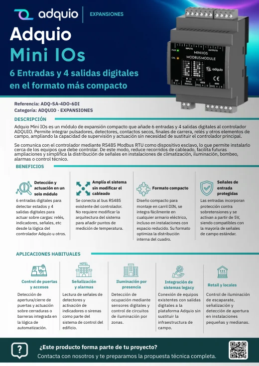 Adquio Mini IOs · Portada del catálogo