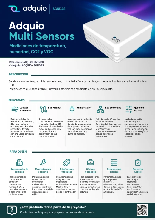 Adquio Multi Sensors · Portada del catálogo