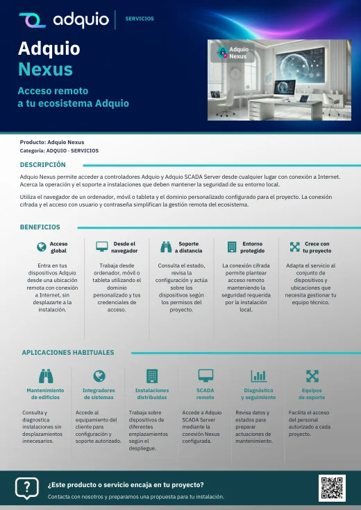 Adquio Nexus · Portada del catálogo