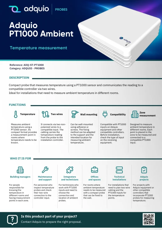 Adquio PT1000 Ambient · Brochure cover