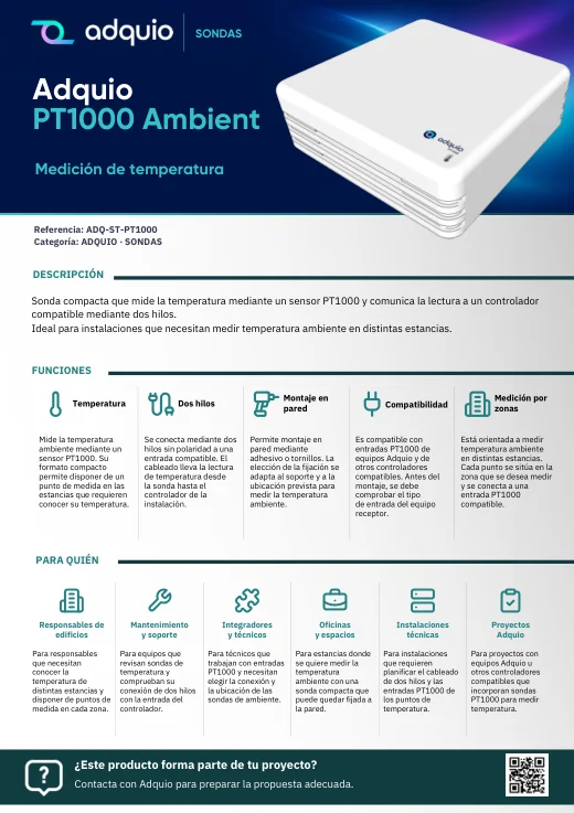 Adquio PT1000 Ambient · Portada del catálogo