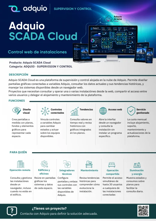 Adquio SCADA Cloud · Portada del catálogo