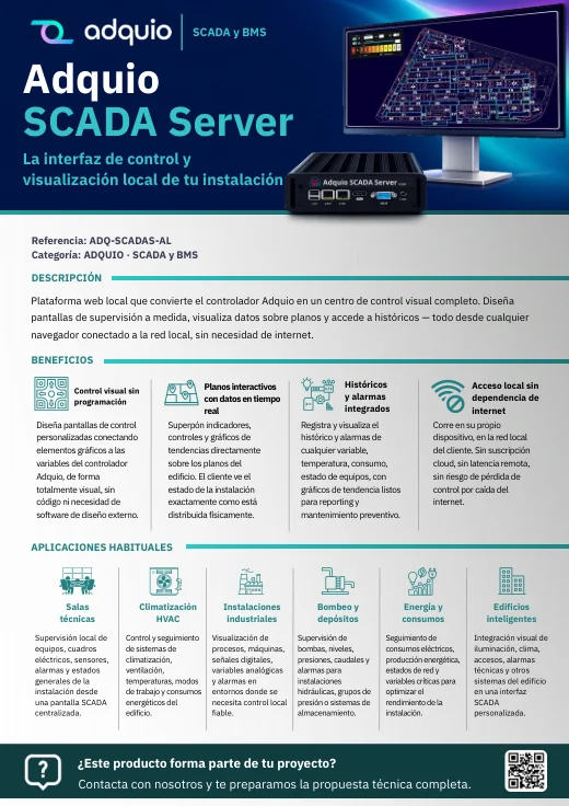 Adquio SCADA Server · Portada del catálogo