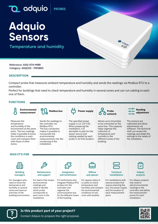 Adquio Sensors · Brochure cover