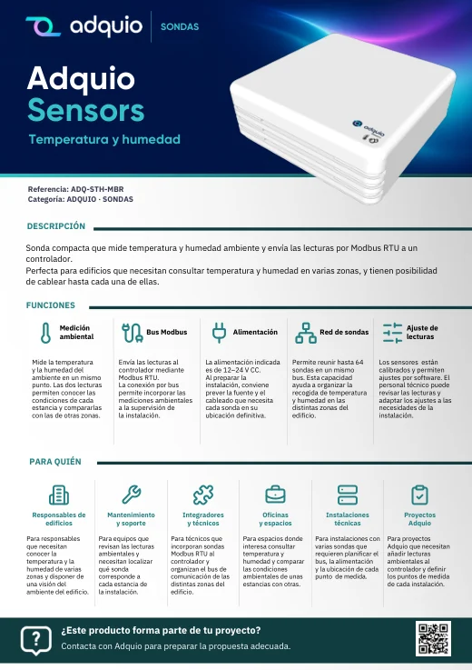 Adquio Sensors · Portada del catálogo