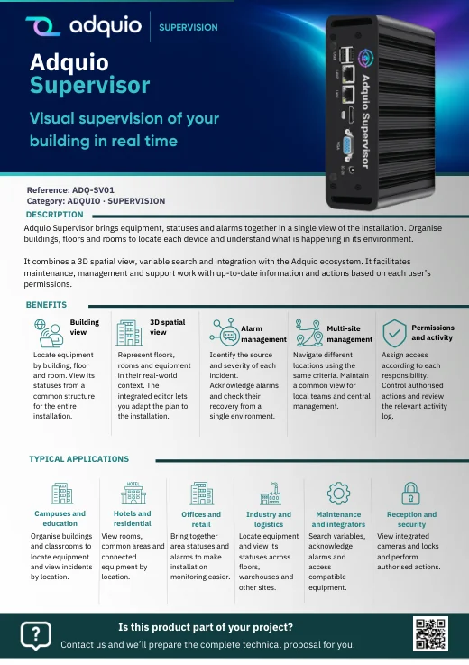 Adquio Supervisor · Brochure cover