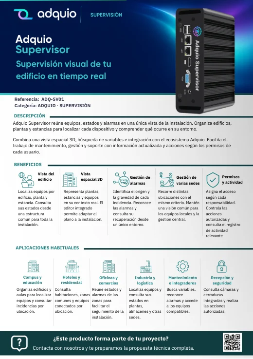 Adquio Supervisor · Portada del catálogo